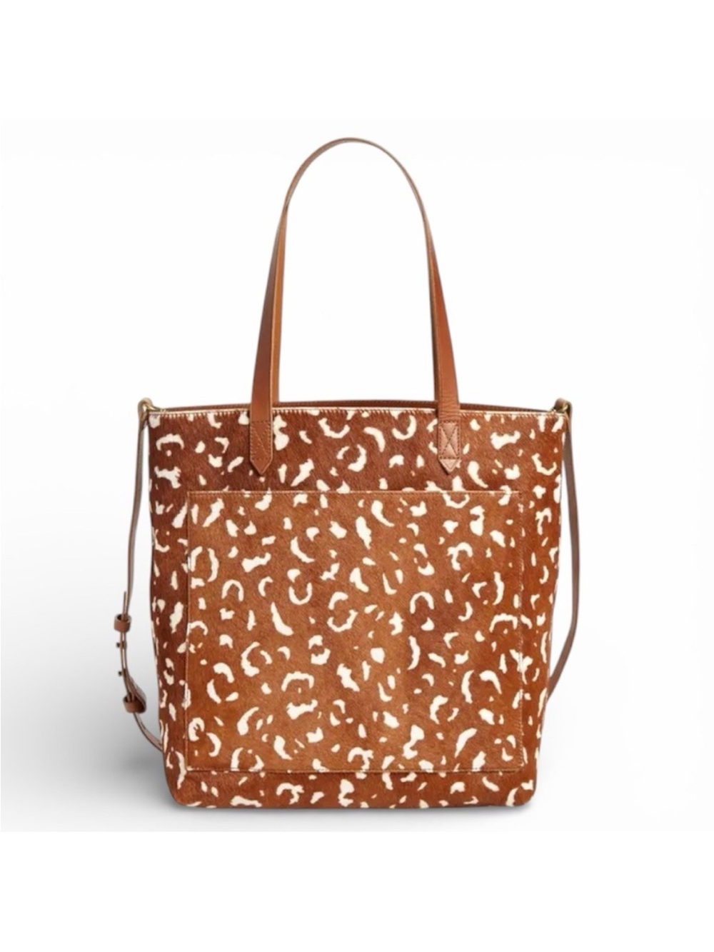 Madewell Medium Transport Tote Calf-Hair Crossbody & double candle straps